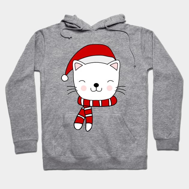 Christmas cat Hoodie by Rishirt